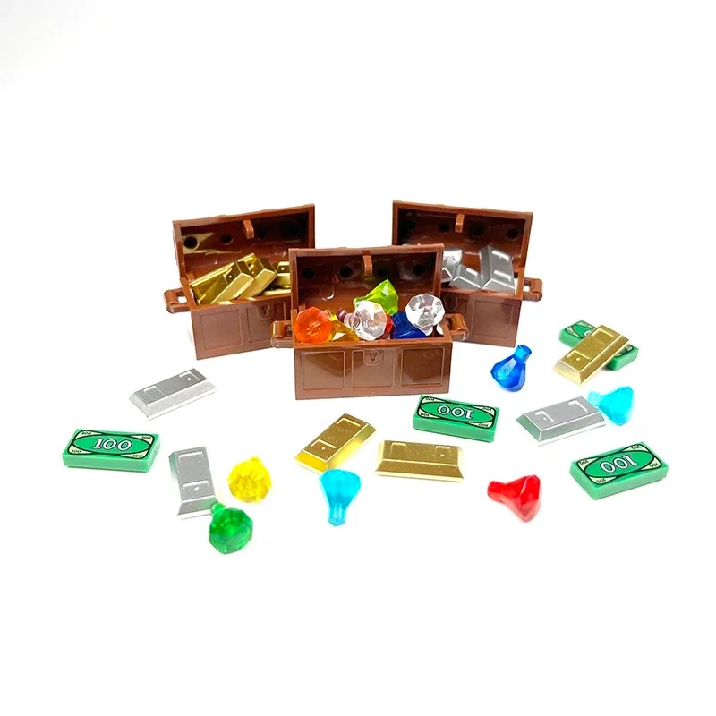 Hand Plane Block - Cash 100Dollar Bill City złote srebrne