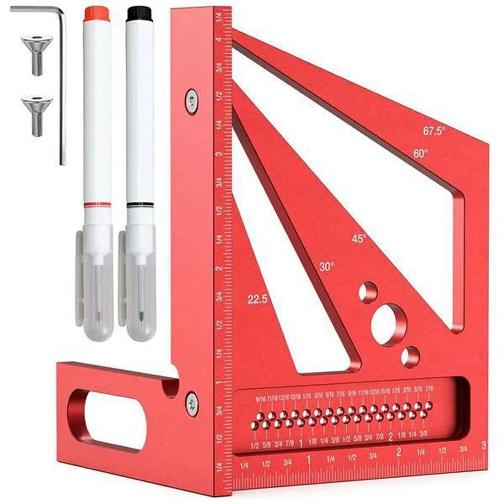Marking Tools In Workshop - Czerwony kątomierz 3D wielokątny do trasowania